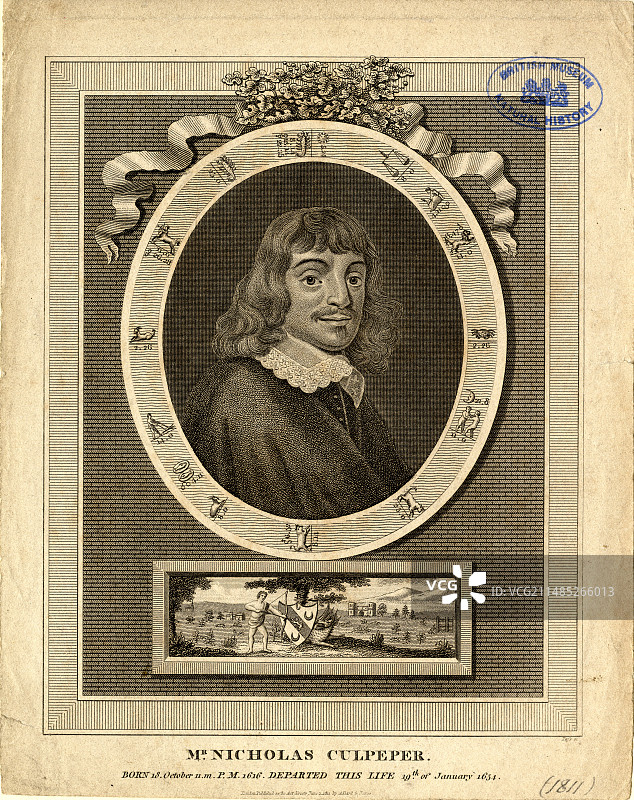 英国医生尼古拉斯·卡尔佩珀图片素材