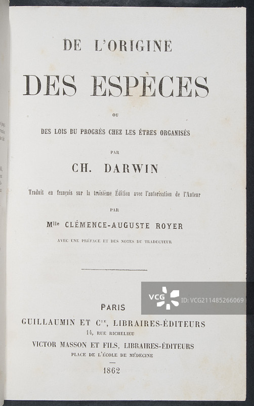 物种起源（法语版）图片素材