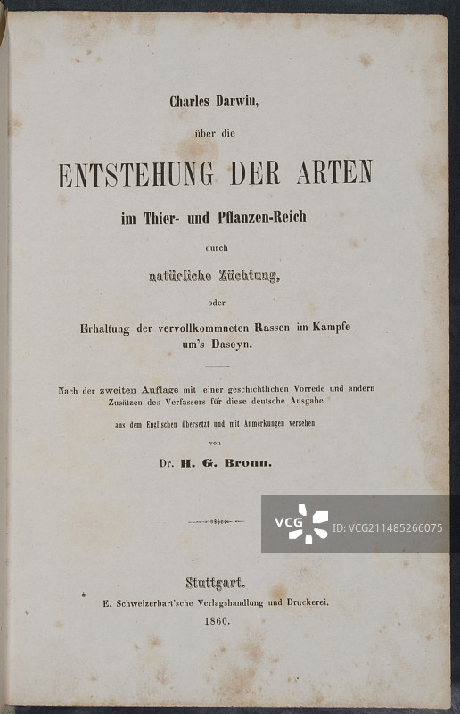 物种起源（德文版）图片素材