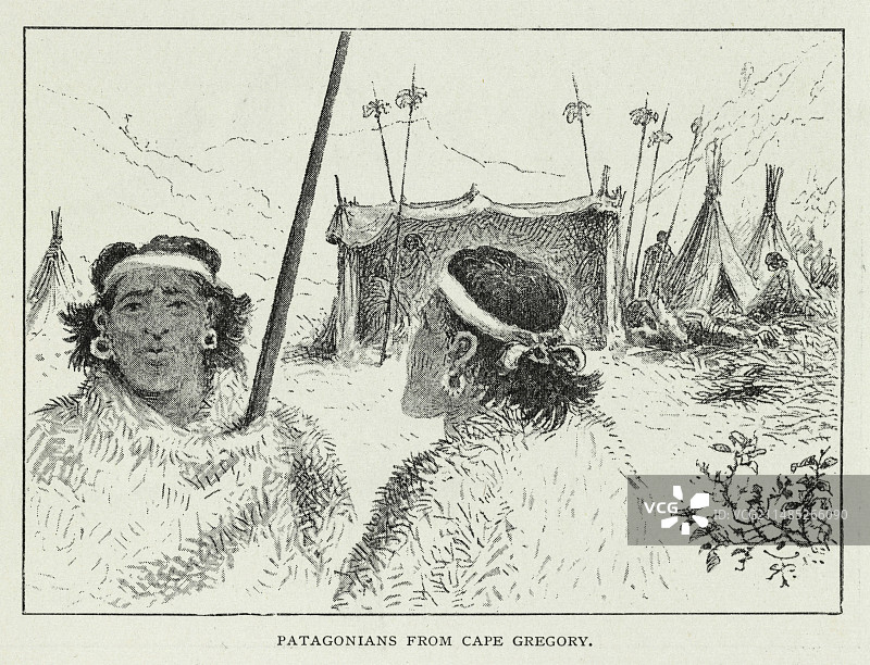 格雷戈里角巴塔哥尼亚人艺术作品图片素材