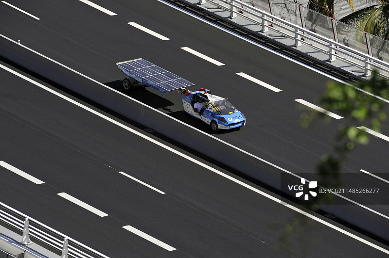 太阳能概念车，留尼汪岛图片素材