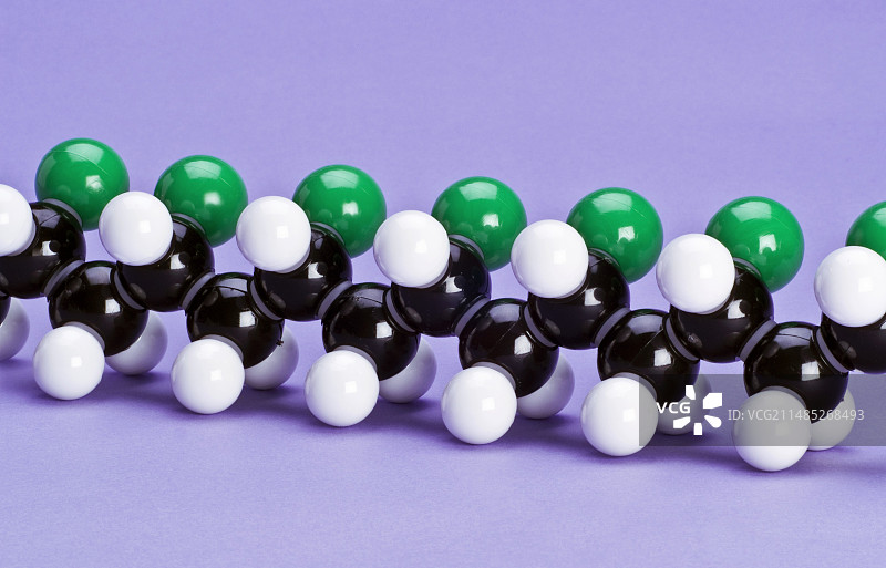 PVC聚合物分子模型图片素材