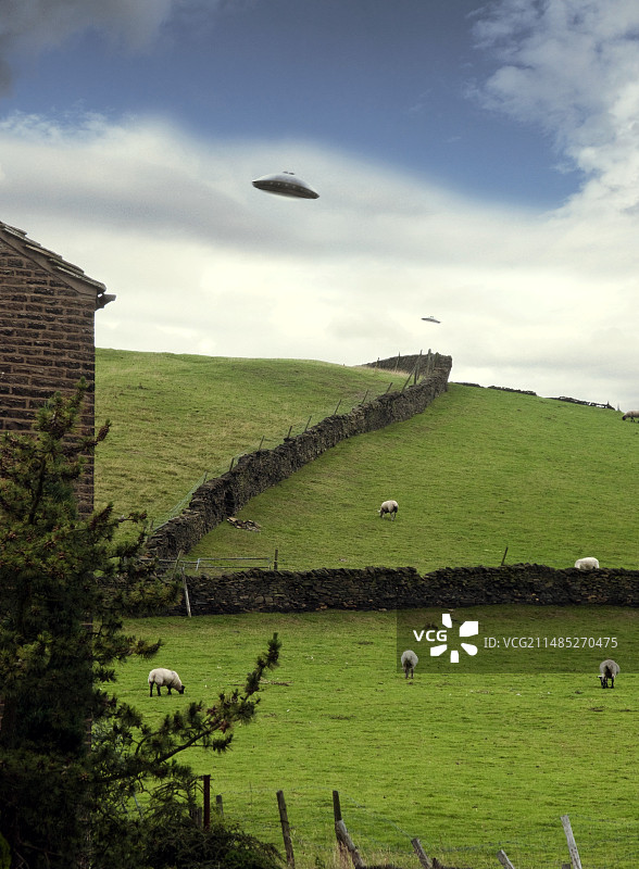 不明飞行物目击事件图片素材