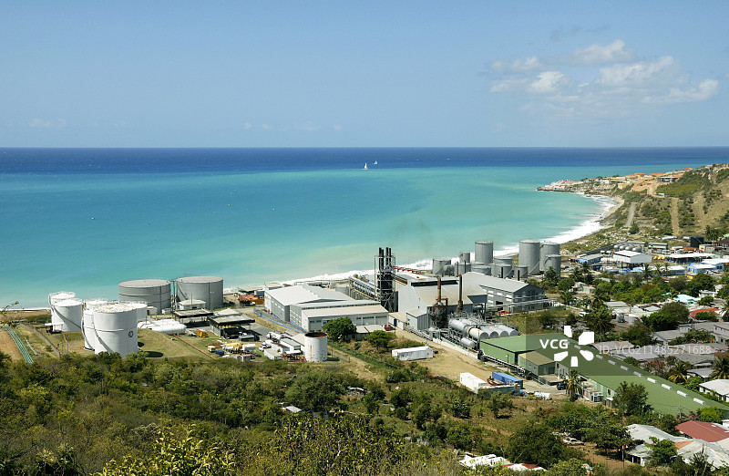 圣马丁岛加勒比发电厂图片素材