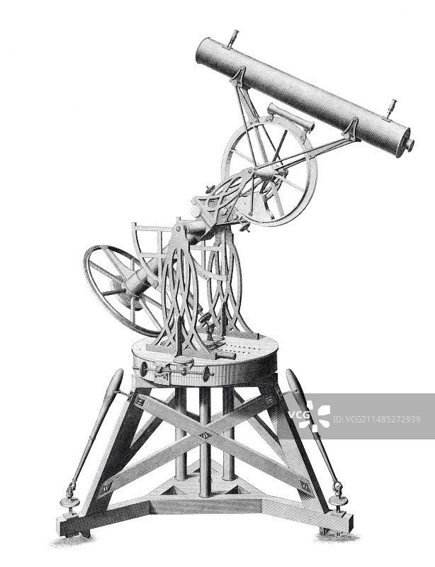 19世纪的特劳顿赤道仪图片素材