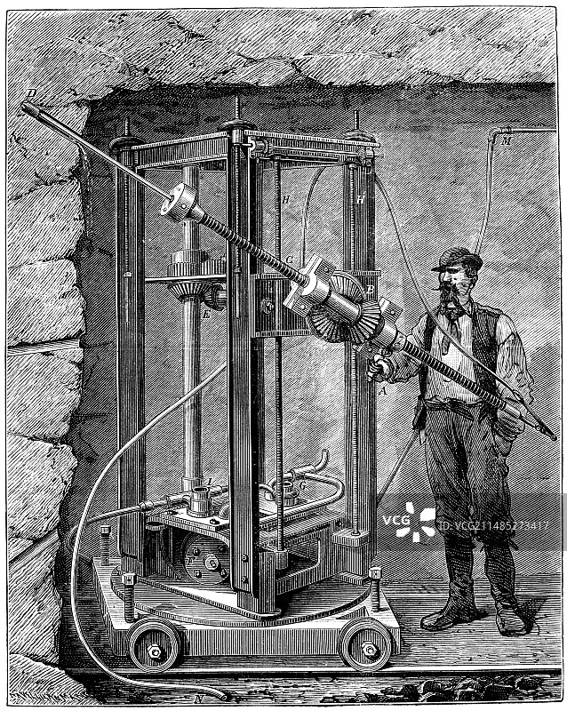 19世纪镶钻钻头图片素材