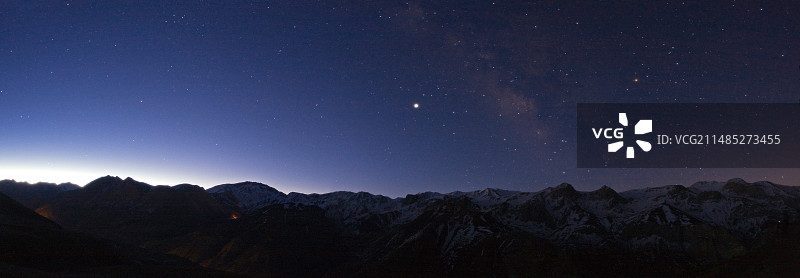 黄昏银河图片素材