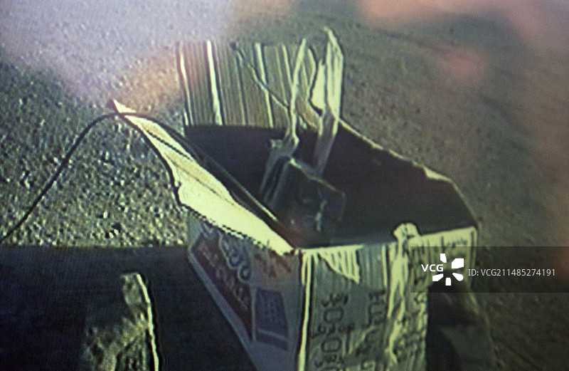 伊拉克路边炸弹机器人摄像头视图图片素材