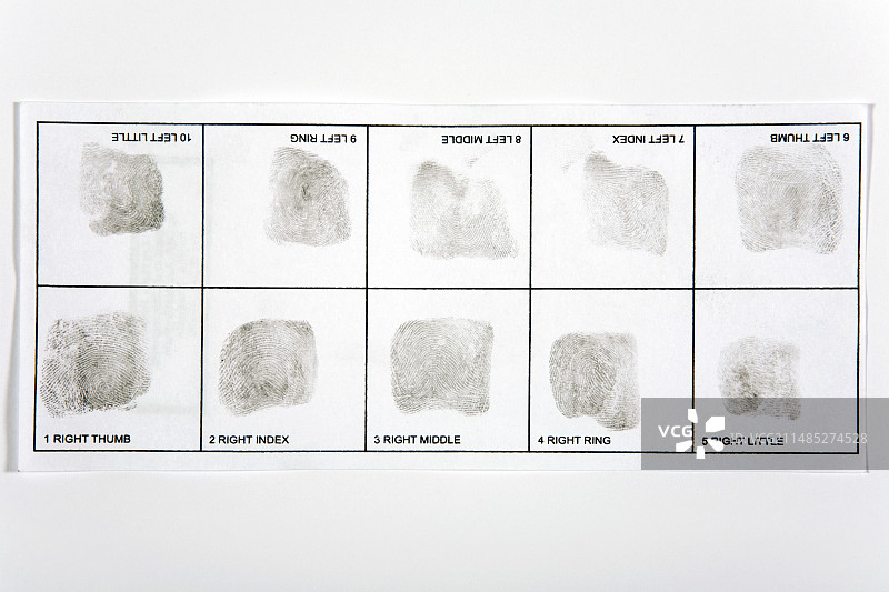 指纹记录卡图片素材