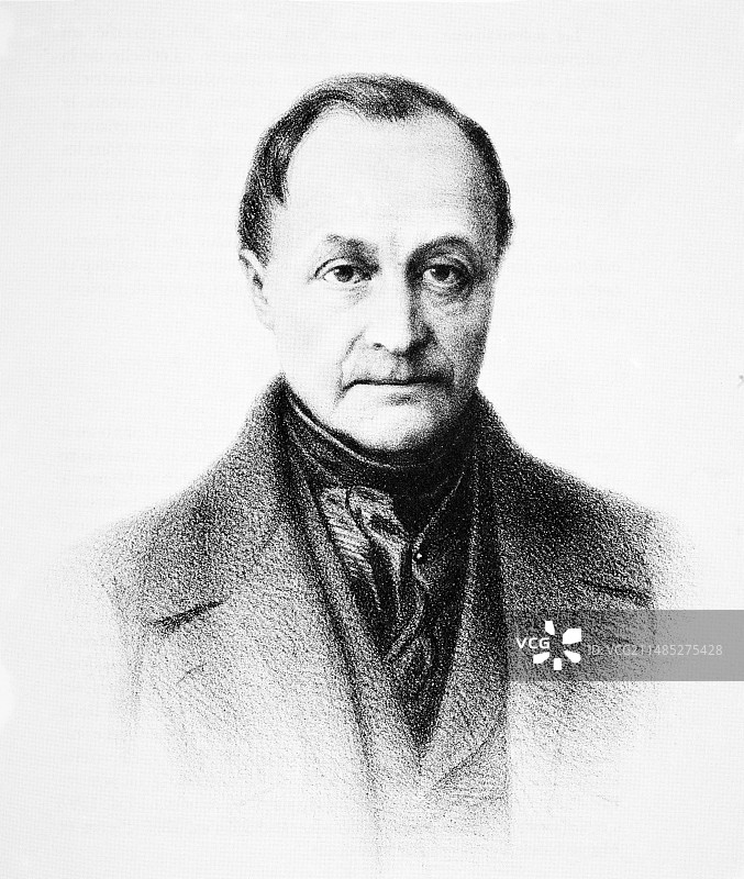 奥古斯特·孔德，法国哲学家图片素材