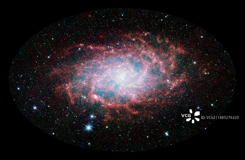 三角座星系(M33)，红外图像图片素材