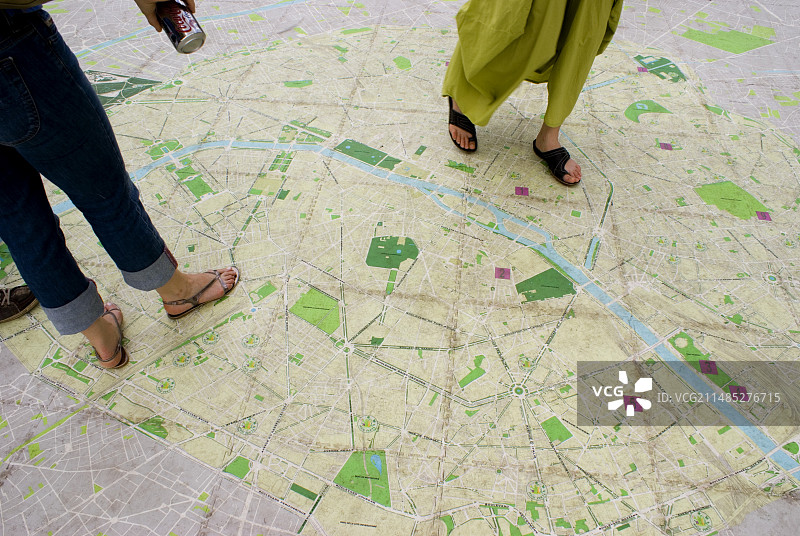 巴黎步行街地图图片素材