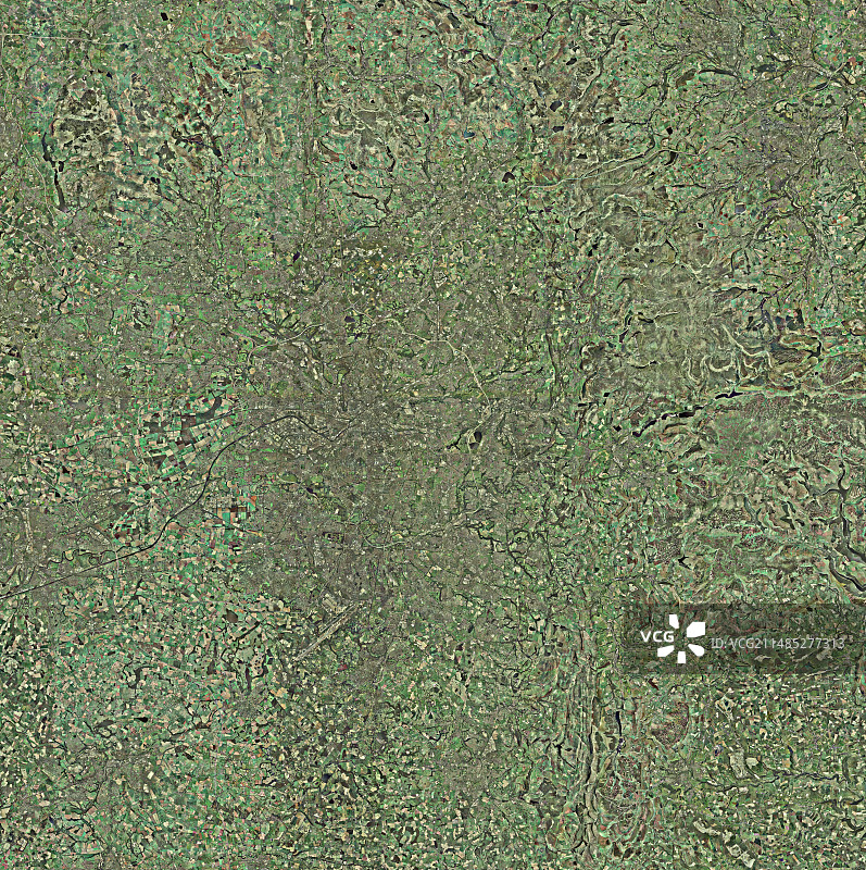 曼彻斯特及其周边地区的鸟瞰图图片素材