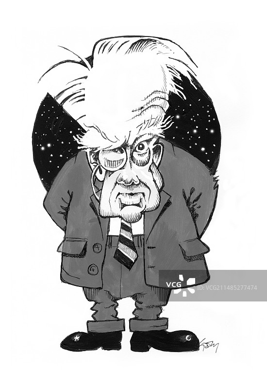 帕特里克·穆尔，英国天文学家图片素材