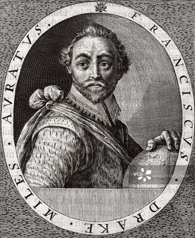 弗朗西斯·德雷克爵士，英国探险家图片素材