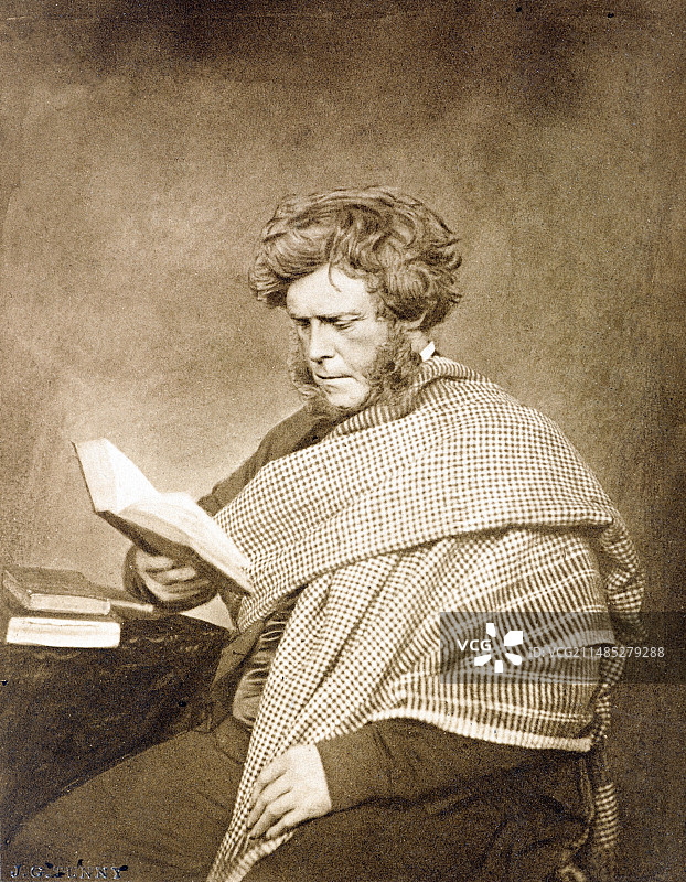 1857年休·米勒肖像照片图片素材