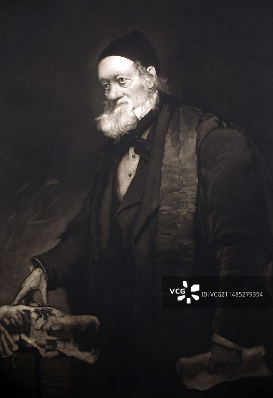 1889年理查德·欧文爵士晚年肖像图片素材