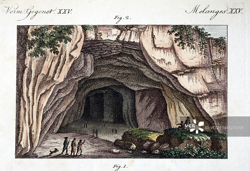 1770年：马斯特里赫特沧龙洞穴入口图片素材