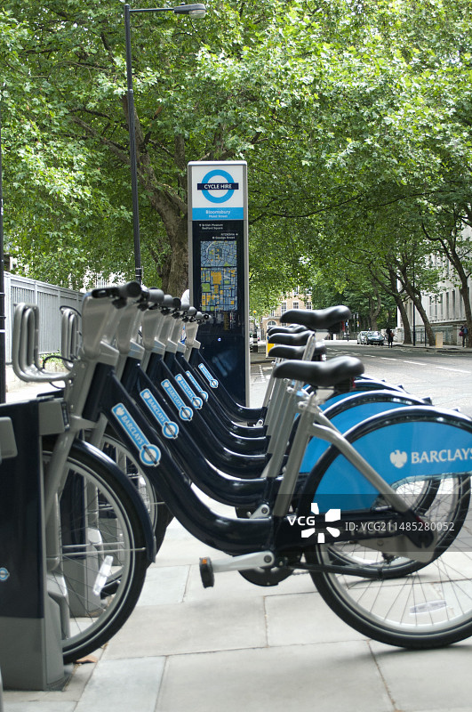伦敦公共自行车计划图片素材