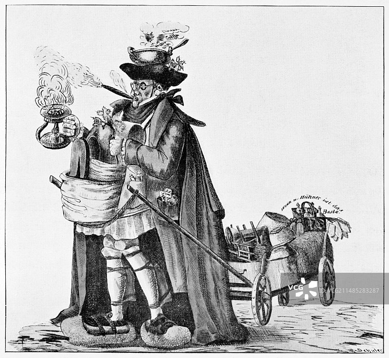 霍乱预防讽刺画图片素材