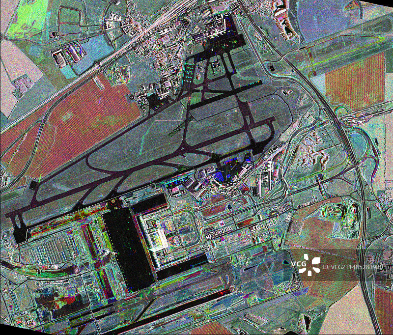 柏林机场卫星雷达图像图片素材
