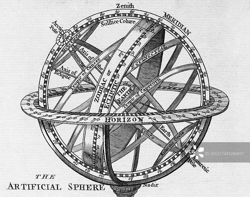 浑天仪绘画图片素材