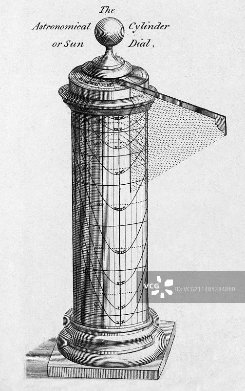 圆柱形日晷图片素材