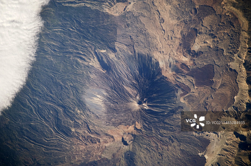 泰德火山，加那利群岛，国际空间站图像图片素材