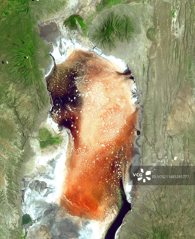 坦桑尼亚纳特龙湖卫星图像图片素材