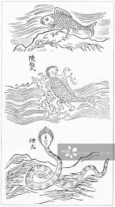 19世纪日本雕刻图片素材