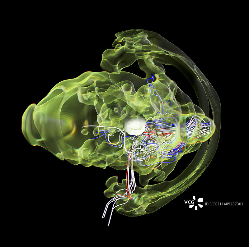 超新星坍塌模拟图片素材