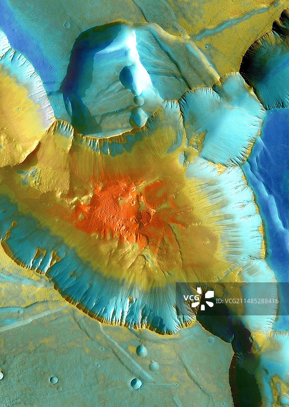 火星滑坡图片素材