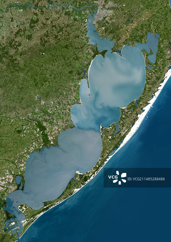 Patos泻湖卫星图像图片素材