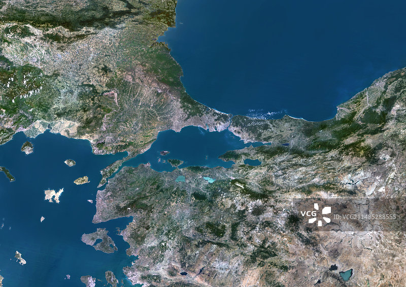 马尔马拉海卫星图像图片素材