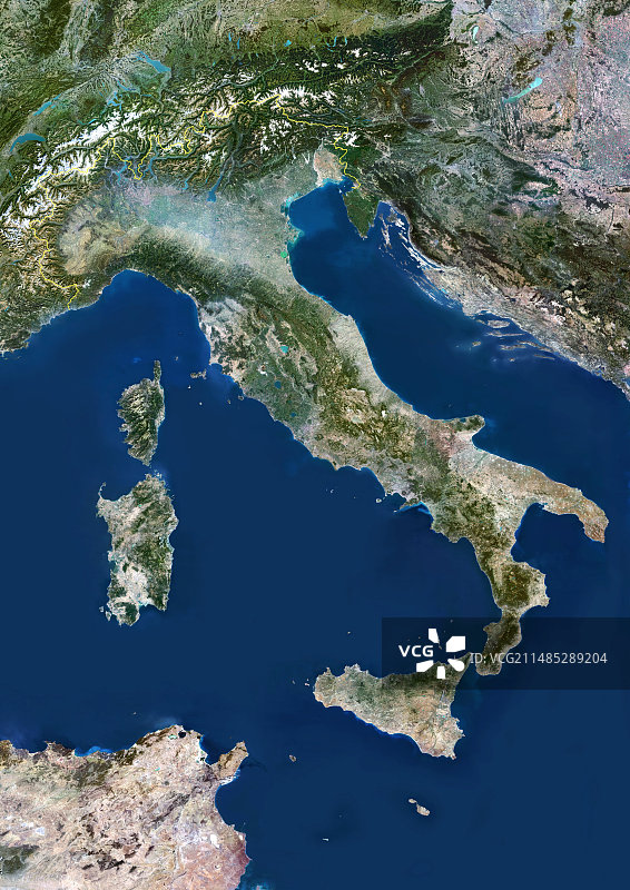 意大利卫星图像图片素材