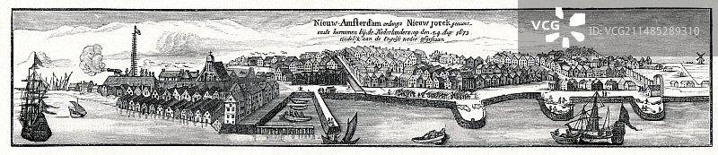 1673年荷兰重新占领纽约图片素材