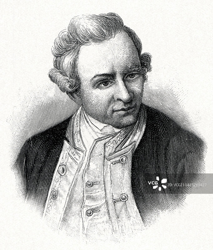 英国探险家詹姆斯·库克船长图片素材