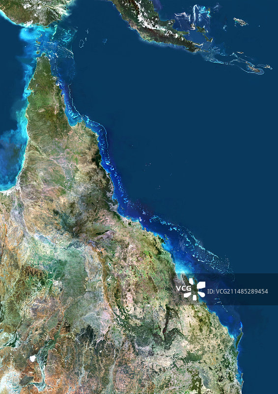 大堡礁卫星图像图片素材