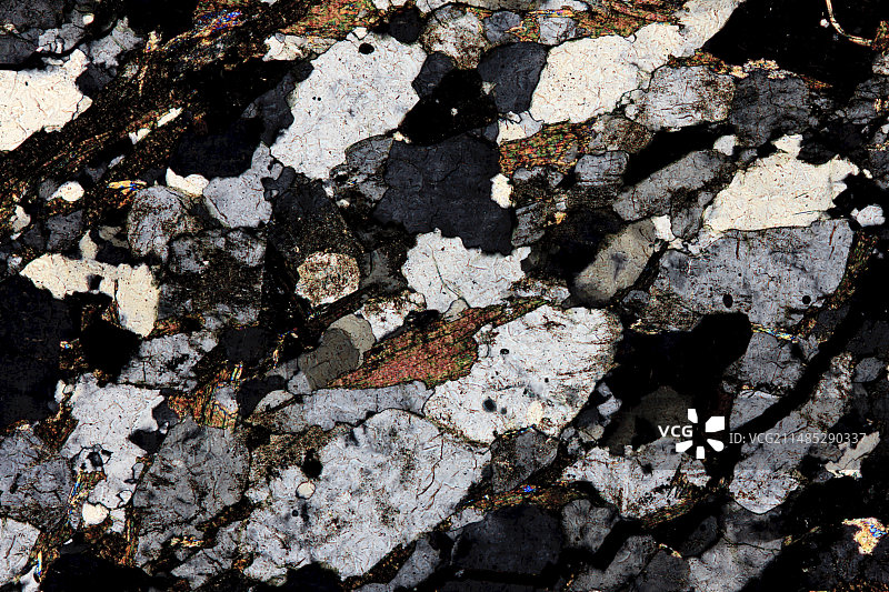 片麻岩薄片偏光LM图片素材