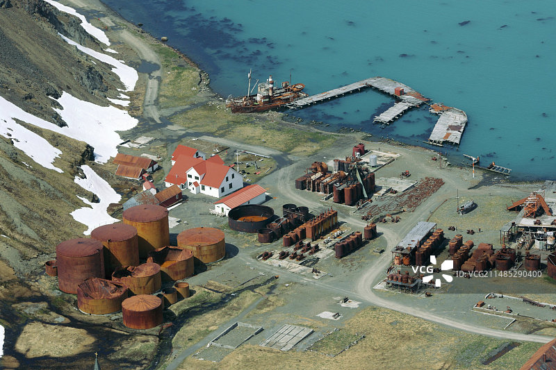 南乔治亚格里特维肯捕鲸站图片素材