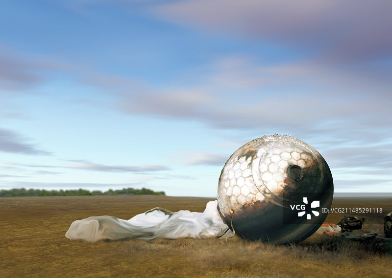 东方1号宇宙飞船1961年着陆点图片素材