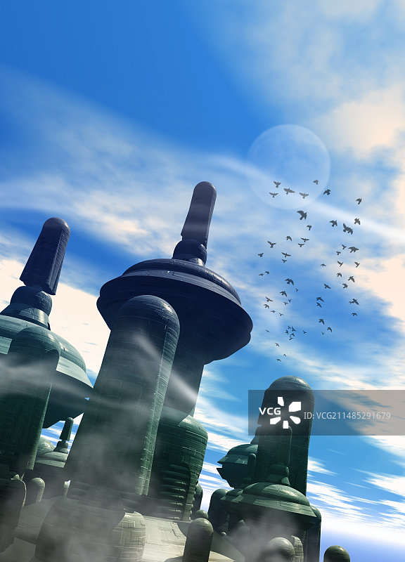 未来地球城市景观艺术作品图片素材