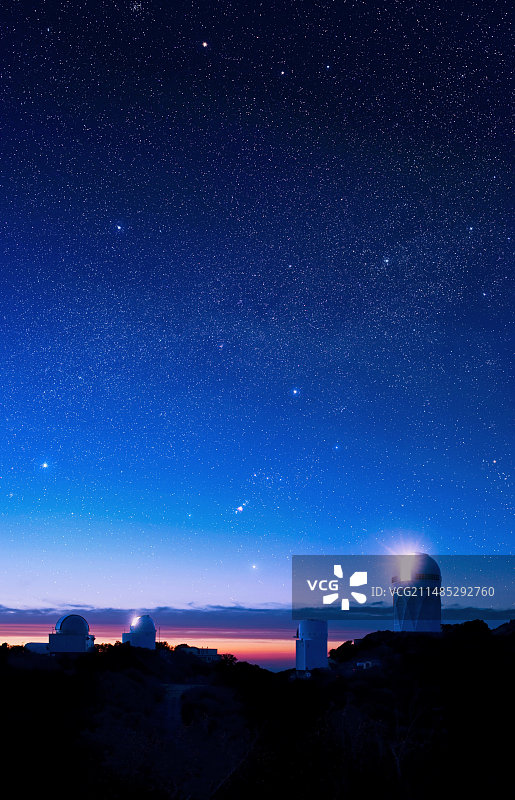 基特峰国家天文台夜景图片素材