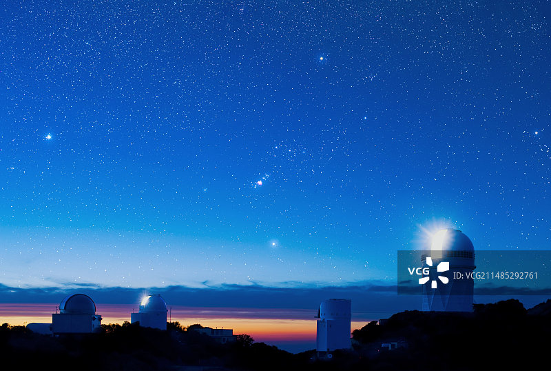 基特峰国家天文台夜景图片素材