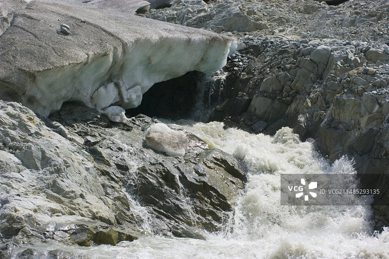 冰川末端融水图片素材