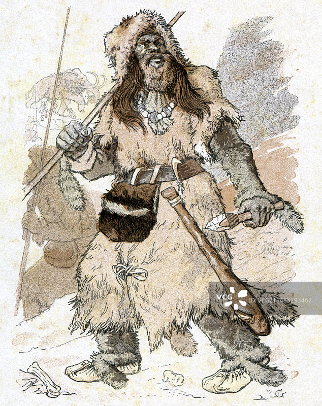 20世纪初的石器时代人作品图片素材