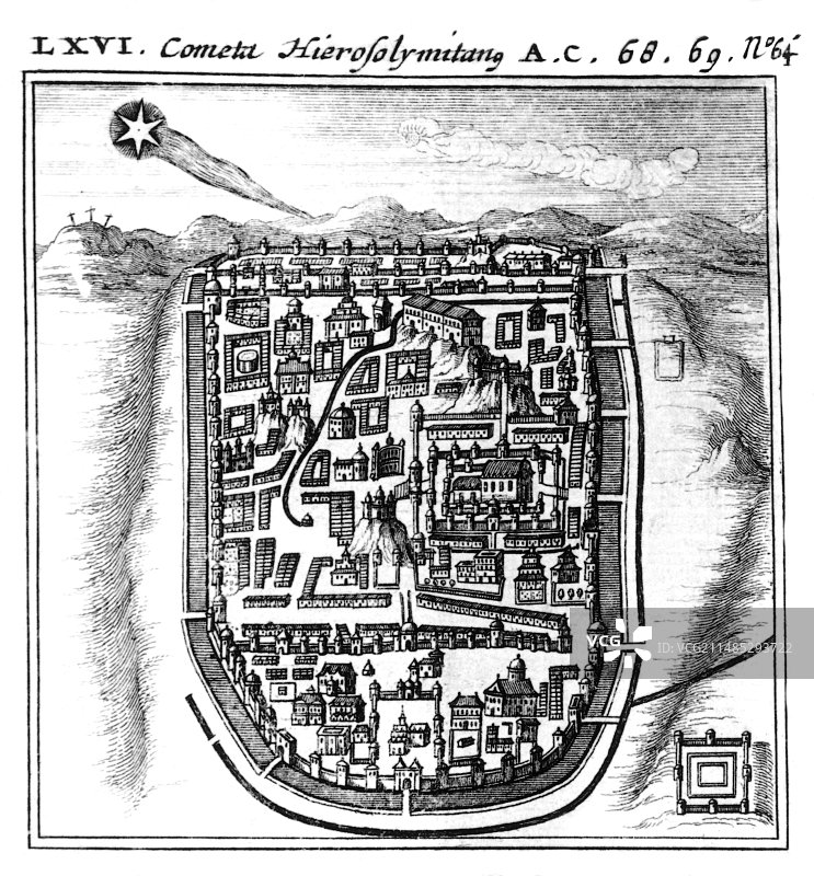 公元66年的哈雷彗星图片素材