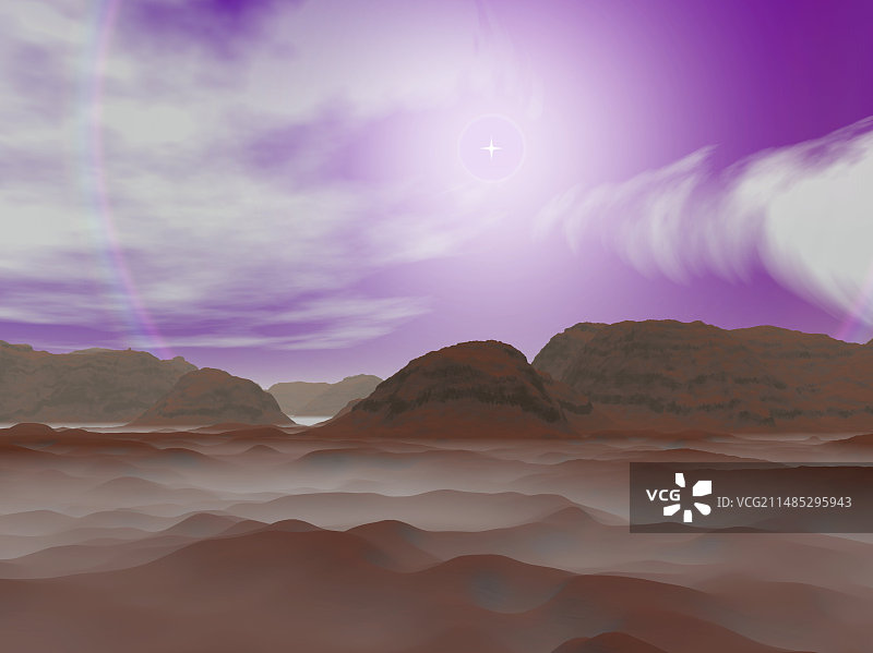 冥王星的大气层，艺术作品图片素材