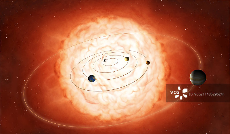 参宿四和太阳系图片素材