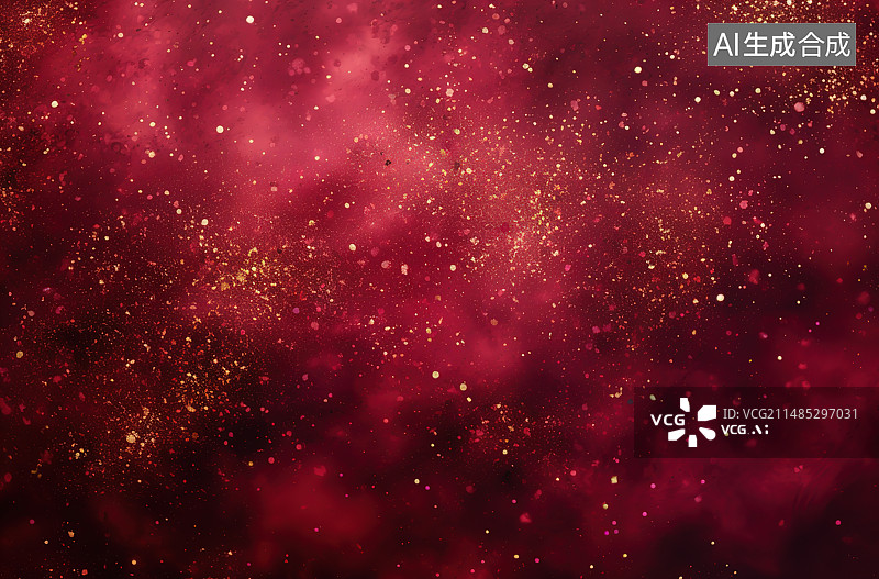 【AI数字艺术】夜间烟花表演的低角度视角图片素材